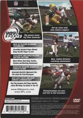 NFL GameDay 2002 box cover back